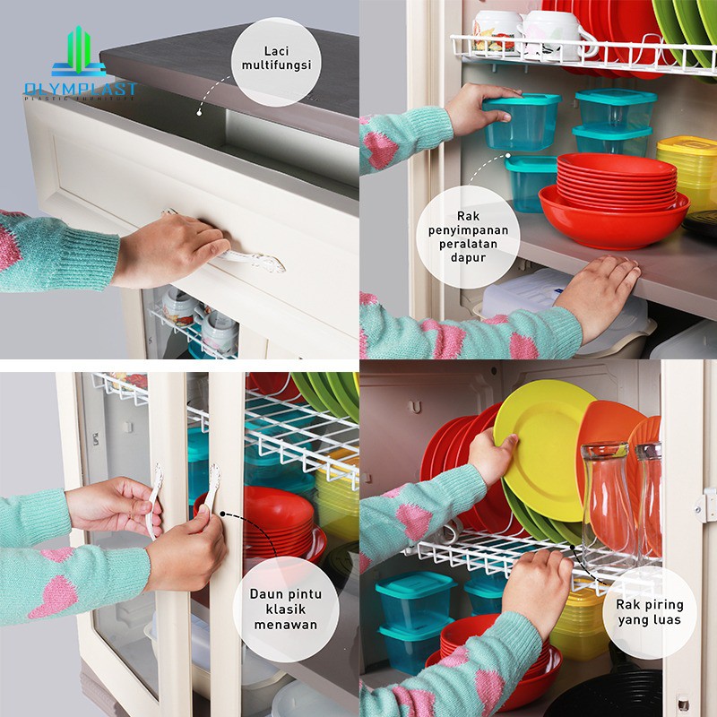Olymplast OKL Lemari Rak Penyimpanan Dapur Kitchen Locker