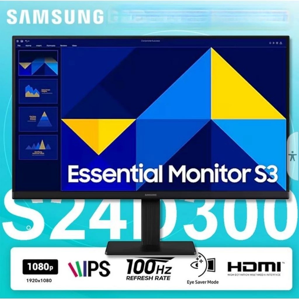 Samsung Electronics Samsung 24" Essential Monitor S3 S33GC LS24C330GAEXXD
