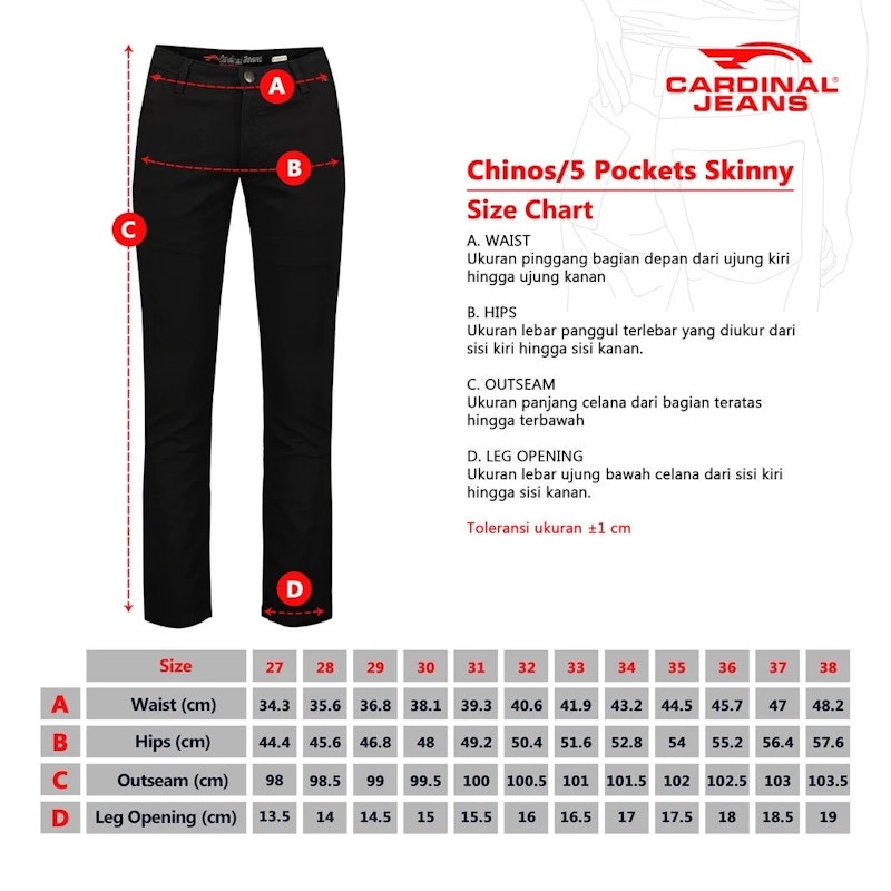 Cardinal Chinos Skinny Pria 4