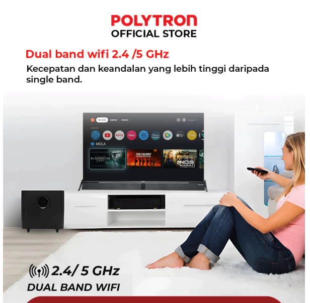 4K UHD Smart Cinemax Soundbar Google TV 50 Inch 4