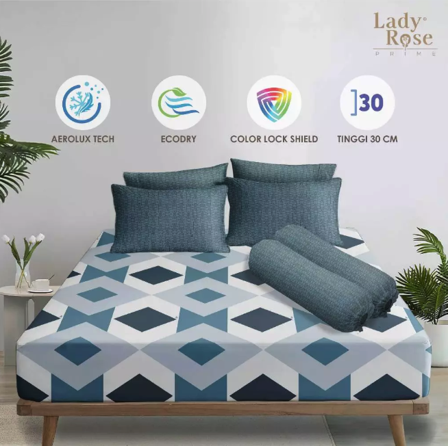  Internal Tekstil Grup Lady Rose® Prime Sprei King Bantal 2 Live