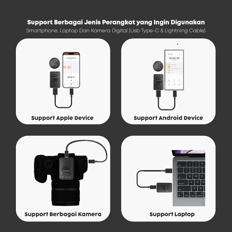 KINYO Magnetic Mic Wireless Clip On Professional 5