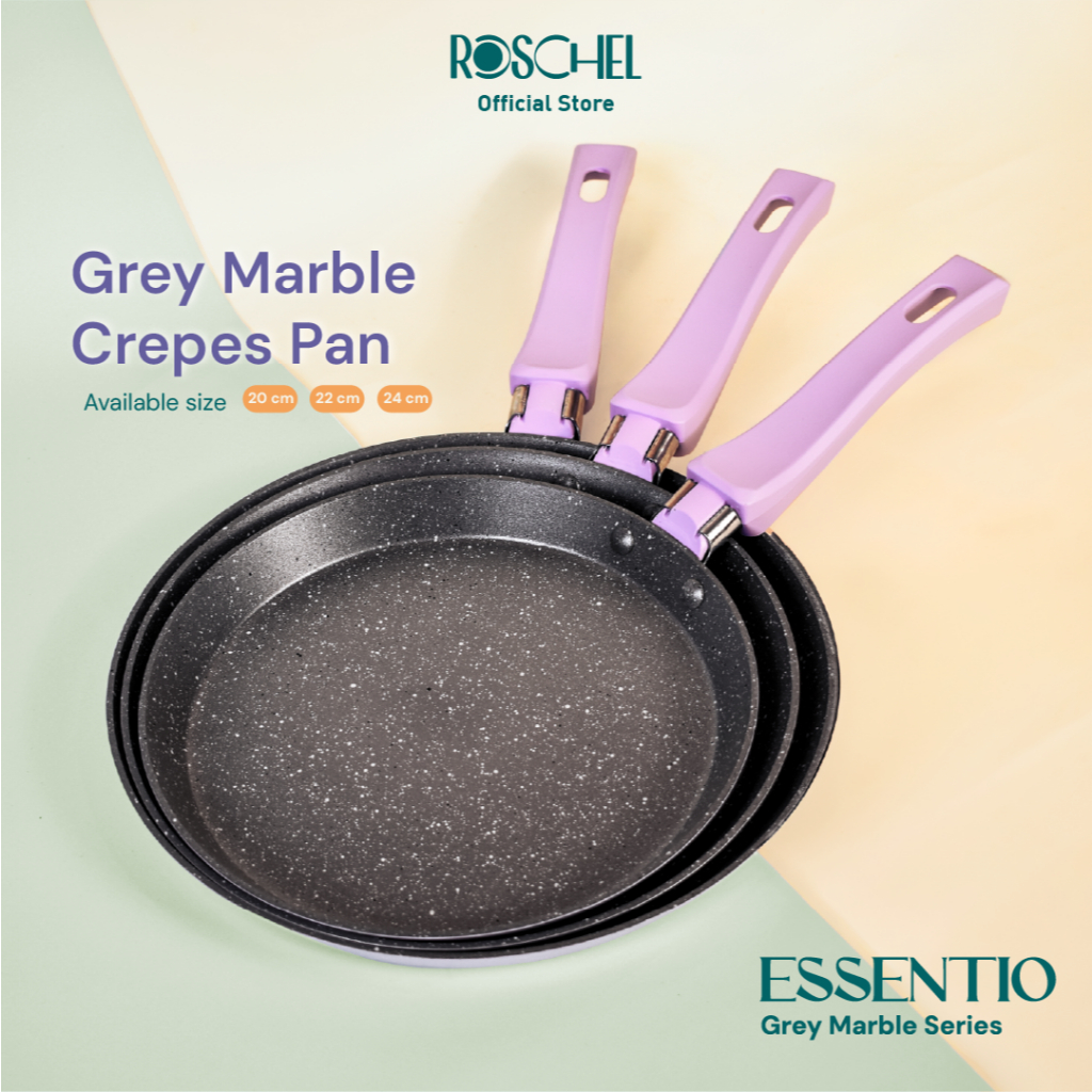 Roschel  Roschel Essentio Grey Marble Series Crepes Pan