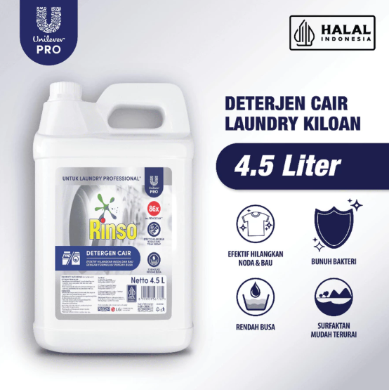 Unilever Indonesia Rinso Matic Professional Deterjen Laundry Kiloan Cair
