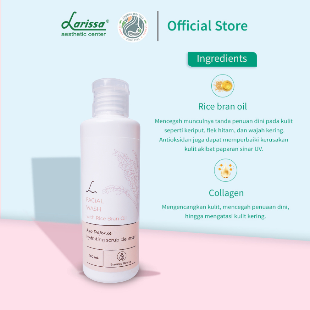 Larissa Aesthetic Center Larissa® Facial Wash with Rice Bran Oil