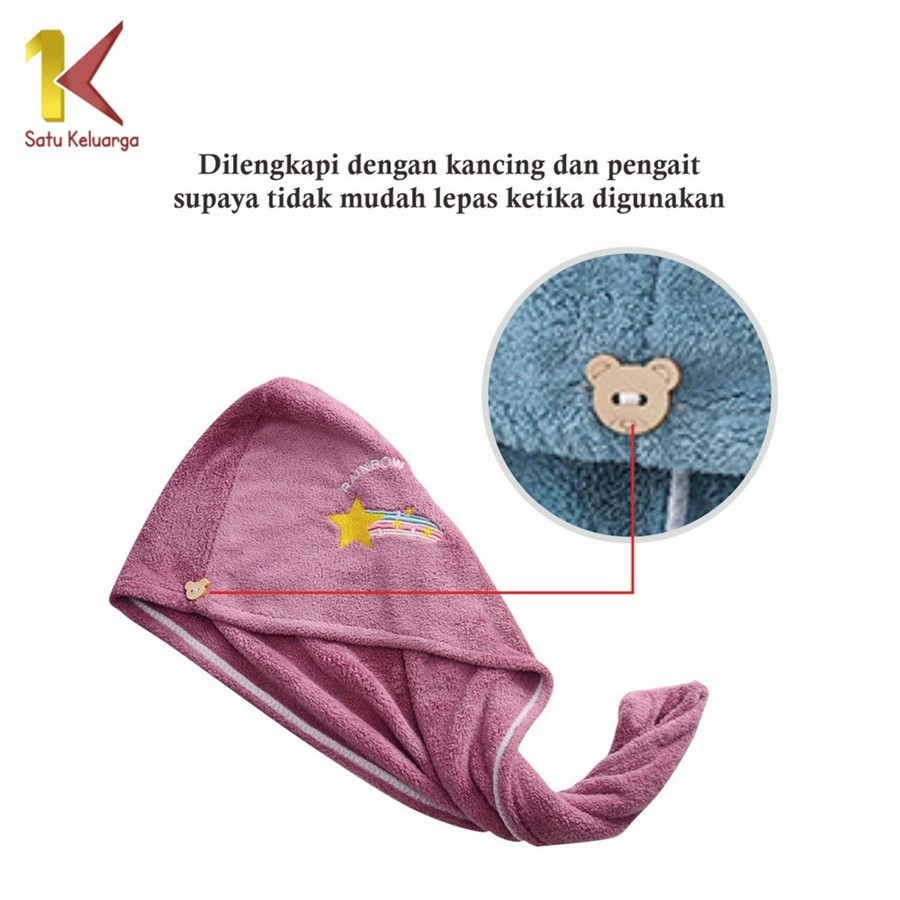 Indah Jaya Textile Industry Satu Keluarga Handuk Pengering Rambut Wanita  C931 