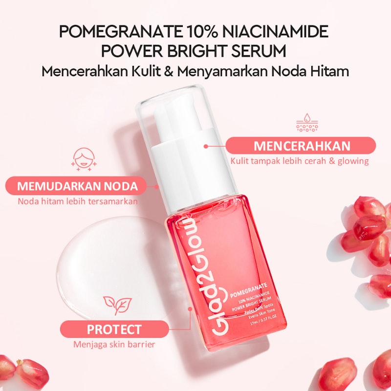 Glad2Glow Pomegranate 10% Niacinamide Power Bright Serum 3