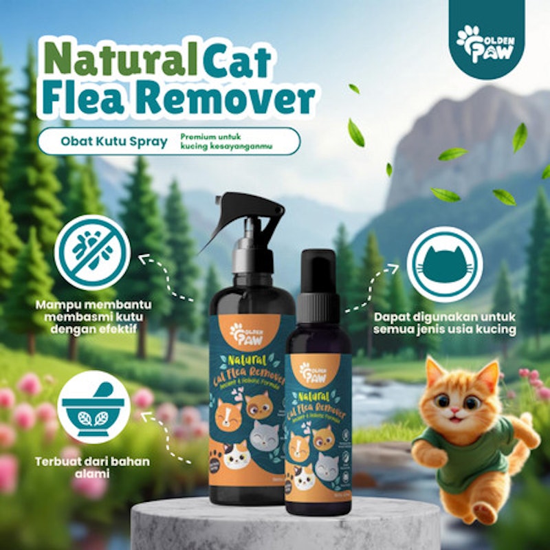 Golden Paw Natural Cat Flea Remover 2