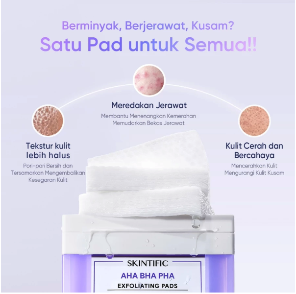 SKINTIFIC Cosmetics SKINTIFIC AHA BHA PHA Exfoliating Pad