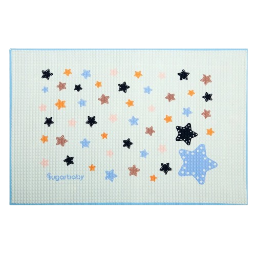 Sugar Baby Organic Healthy Cot Sheet Blue Star