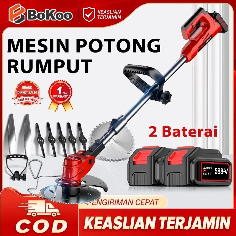 IRONHOOF Mesin Potong Rumput Baterai 388V 5