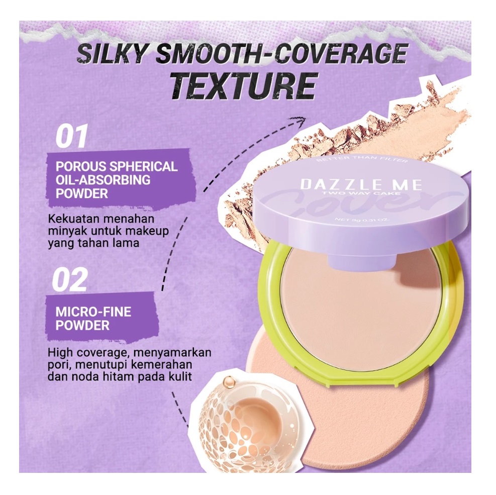 HEBE Beauty Style DAZZLE ME Better Than Filter Double Kill Two Way Cake Powder 05 Soft Tan