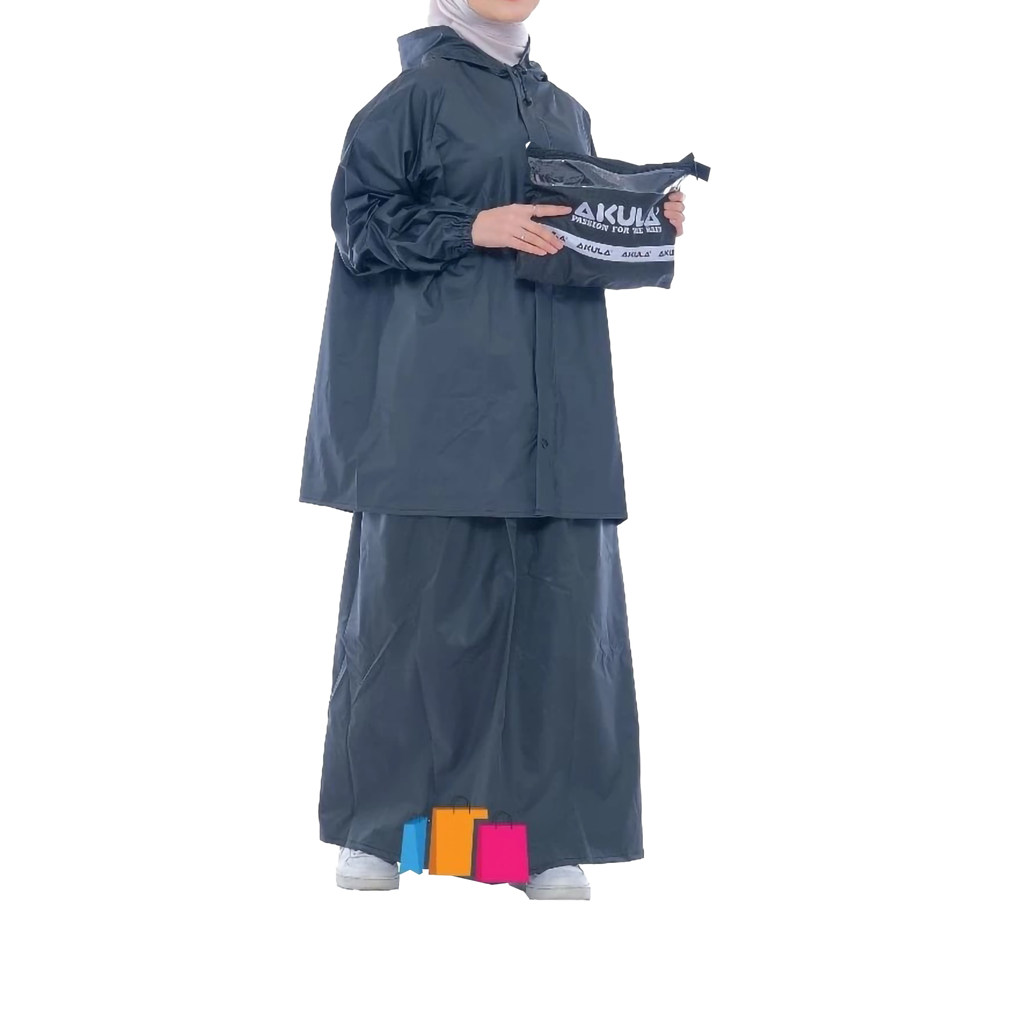 Akula Jas Hujan Rok Wanita Dewasa