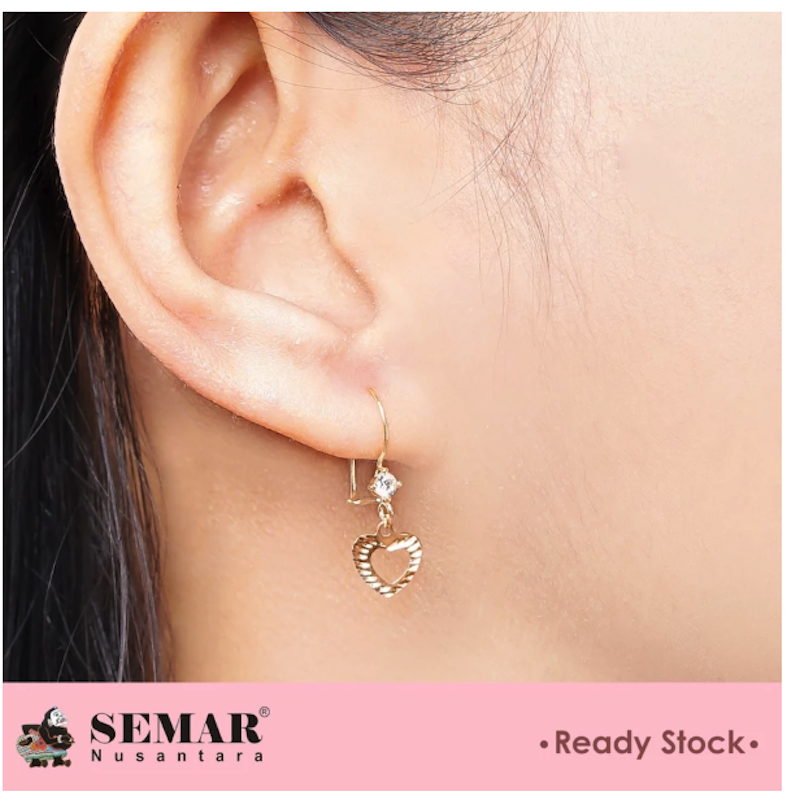 Semar Nusantara Anting Emas Delvia Love Gold 17K 2