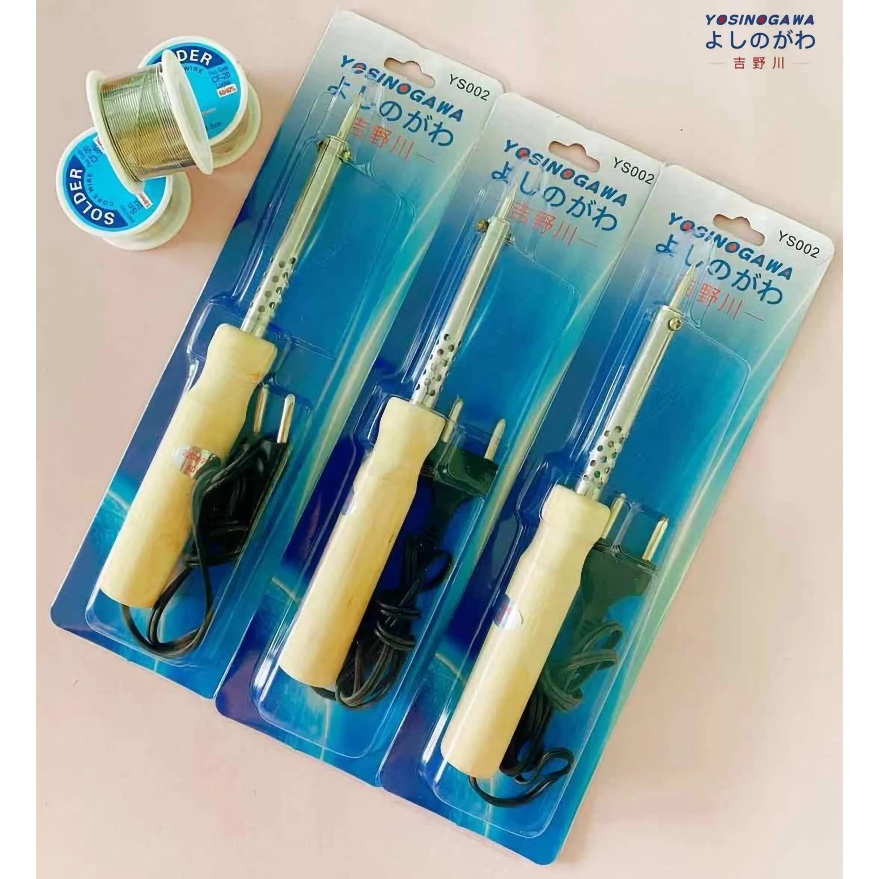  YOSINOGAWA Solder Listrik Gagang Kayu