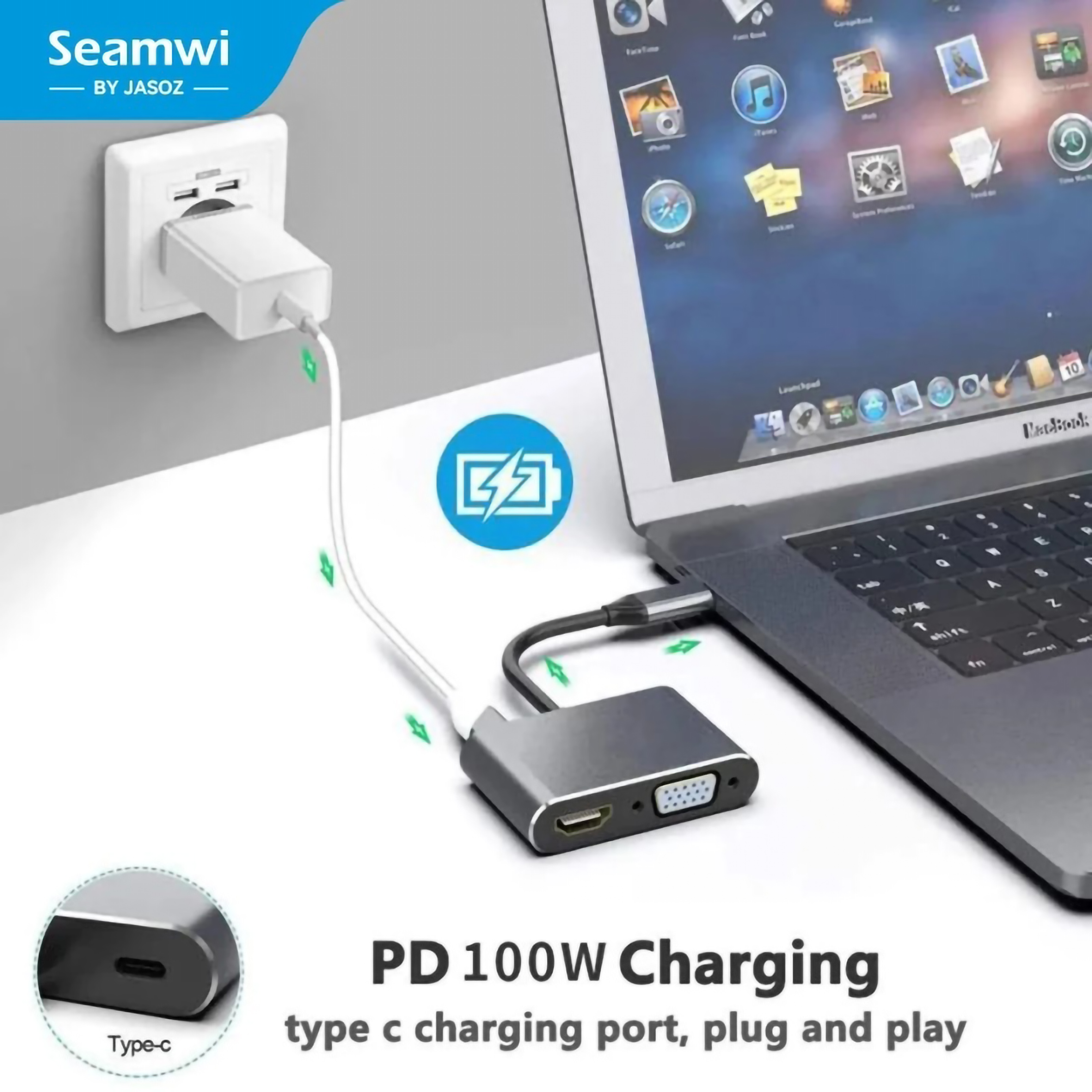  Seamwi Kabel Converter 4 IN 1