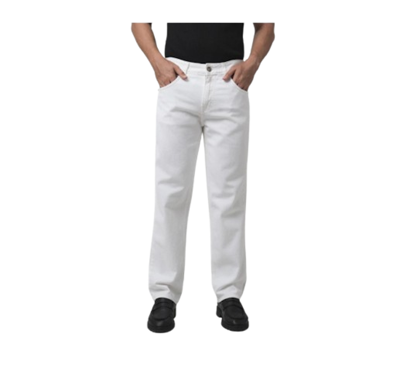 VENGOZ Celana Jeans Pria Straight Fit Premium Off White 1