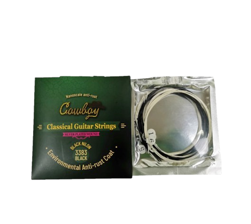 Cowboy Classical Guitar Strings Black Nilon 3383 1