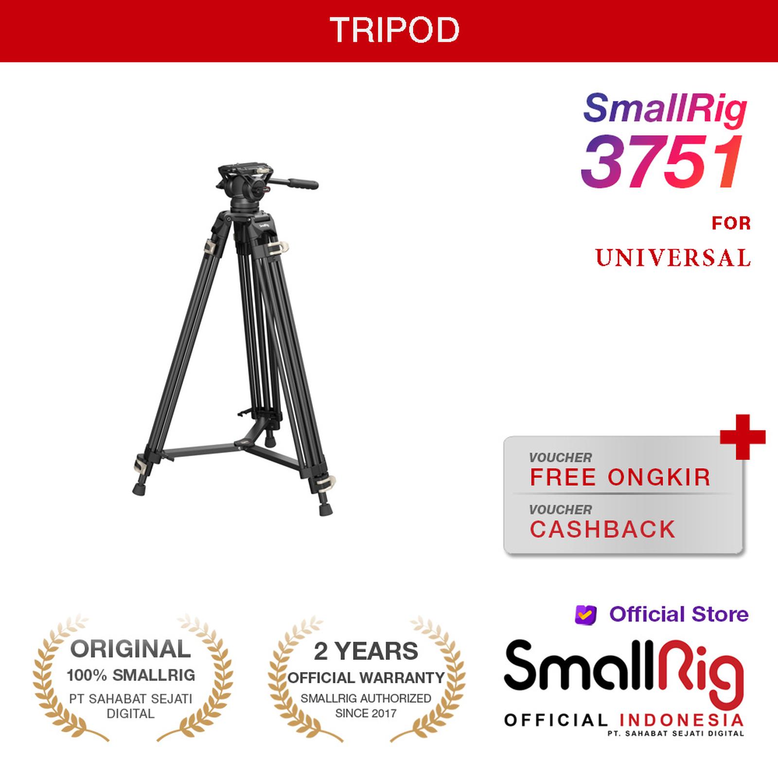 SmallRig 3751 Heavy-Duty Fluid Head Tripod  AD-01 