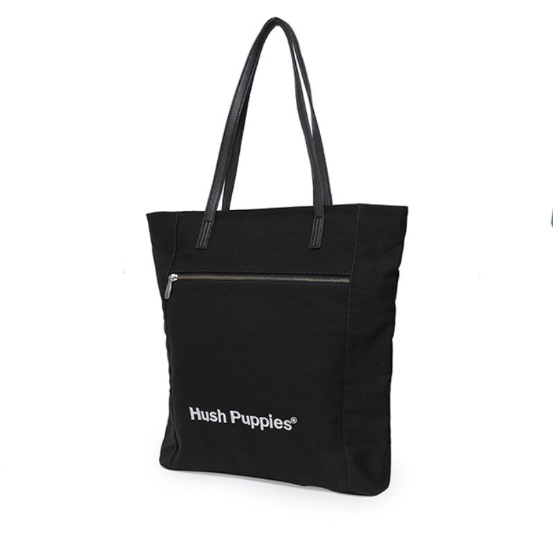 Transmarco Hush Puppies Casual Canvas Tote Bag Black