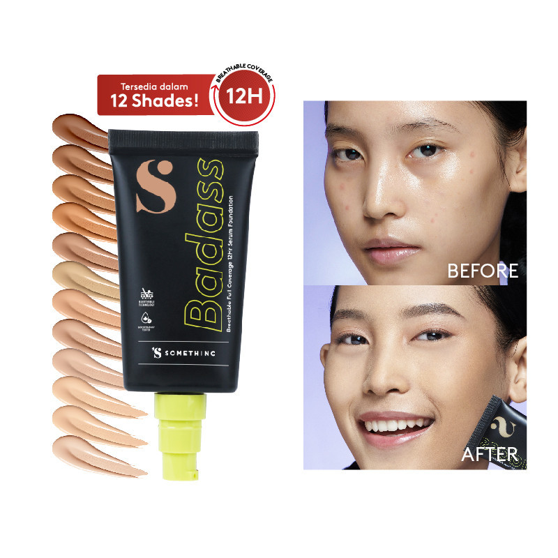 Royal Pesona Indonesia SOMETHINC Badass Breathable Full Coverage 12HR Serum Foundation