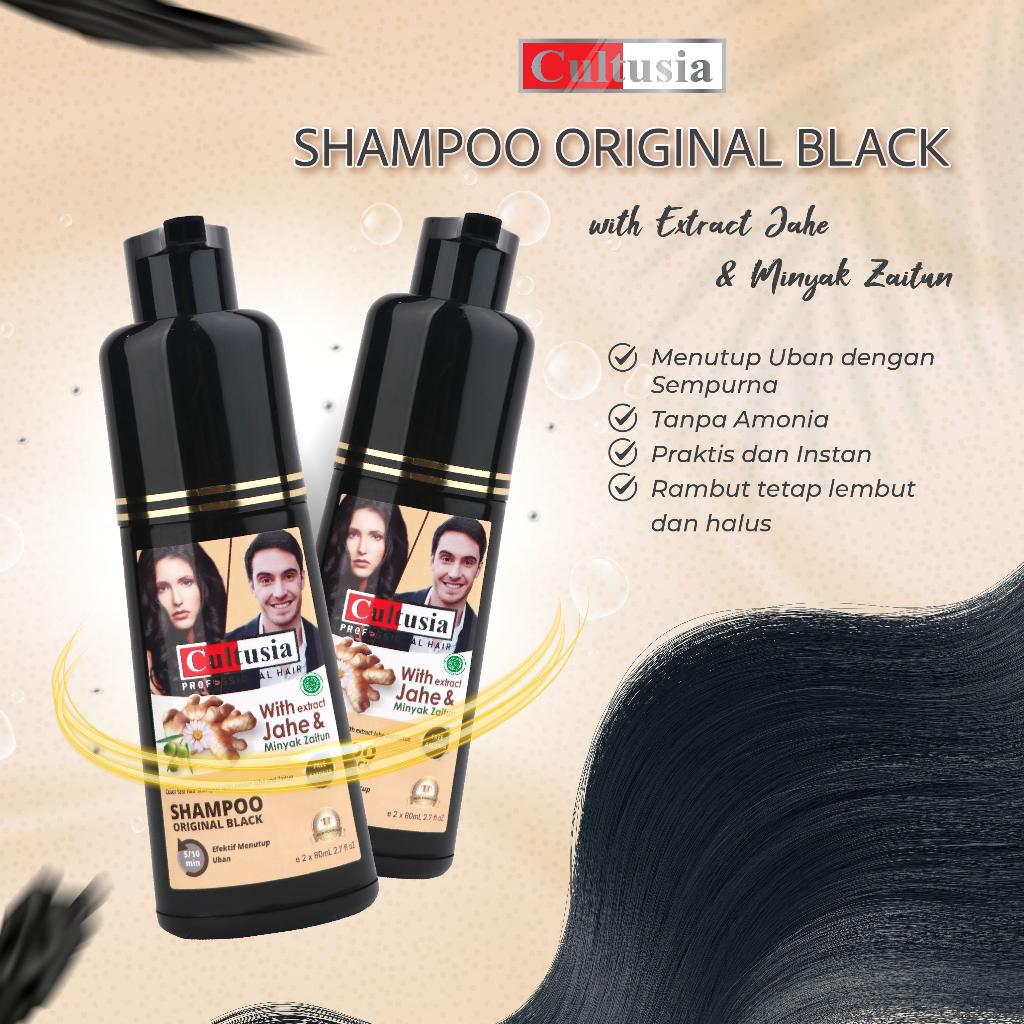 Anugerah Familindo Utama Cultusia Coloring Shampoo Original Black