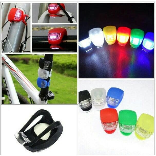  Lampu LED Belakang Sepeda Silikon