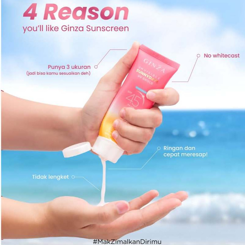 Ginza Beauty Invisible SunnyDays UV Shield Sunscreen Gel SPF 45 PA+++