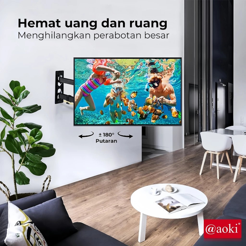 AOKI Bracket TV Full Motion Swivel Arm 19-60 Inch 2
