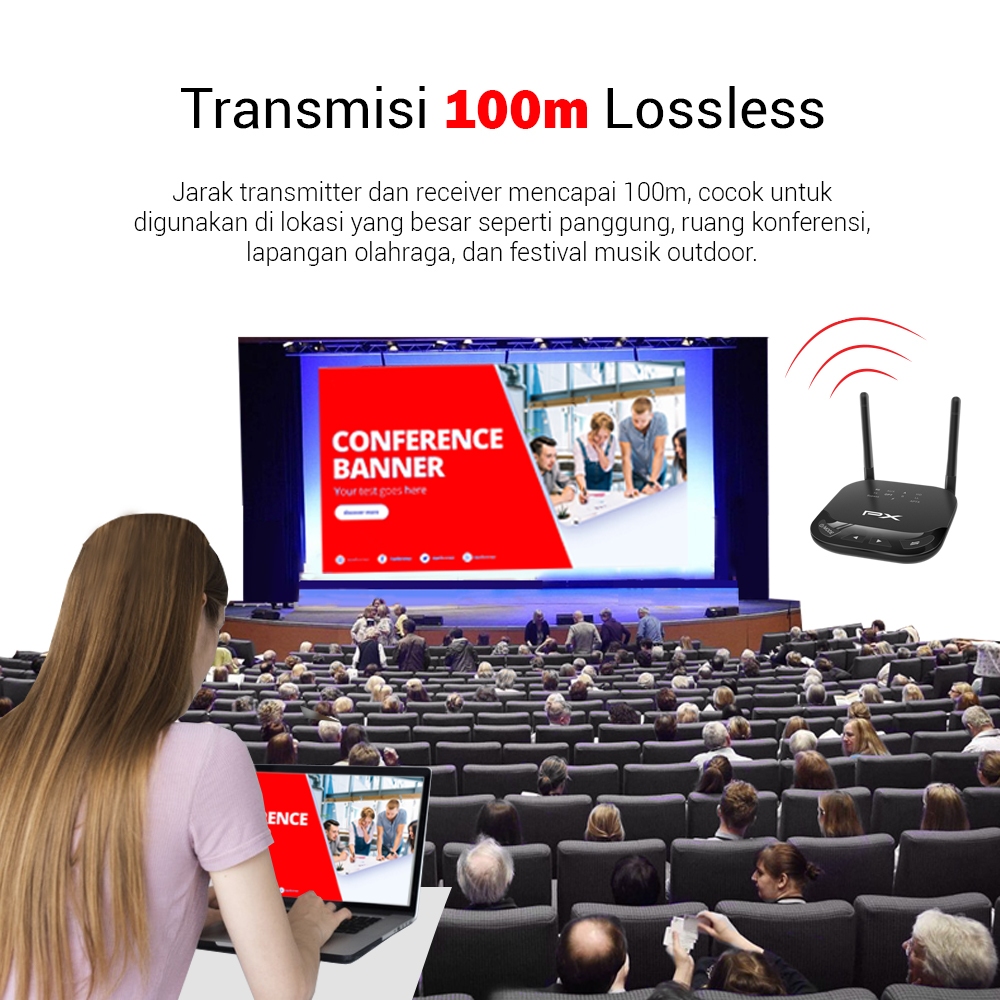 Trans Electric PX 2 in 1 BT 5.0 Transmitter Receiver BRX-3600