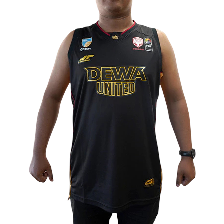 Dewa United Basketball Match Jersey Replica Home Black 2026 1