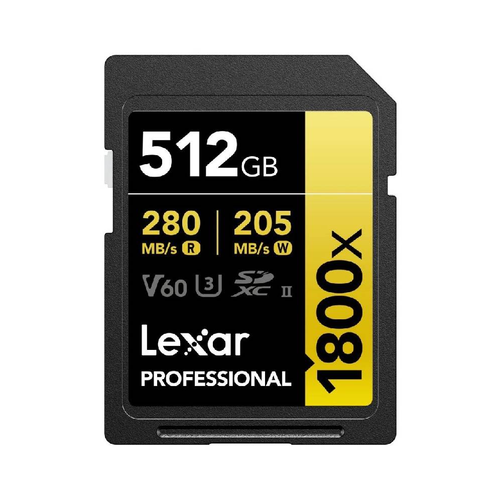 Lexar Professional 1800X SDXC UHS-II Gold Series 512 GB 1