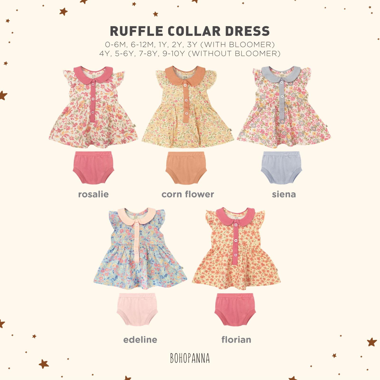 Hypefast Karya Nusantara  Bohopanna Ruffle Collar Dress 