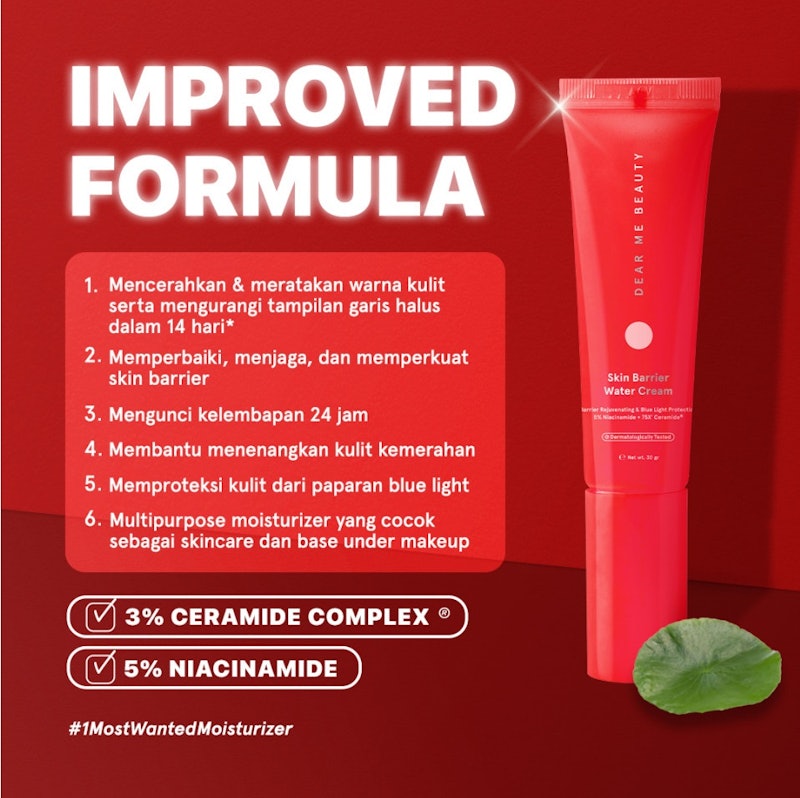 Garland Cantik Indonesia Dear Me Beauty Skin Barrier Water Cream (Ceramide)