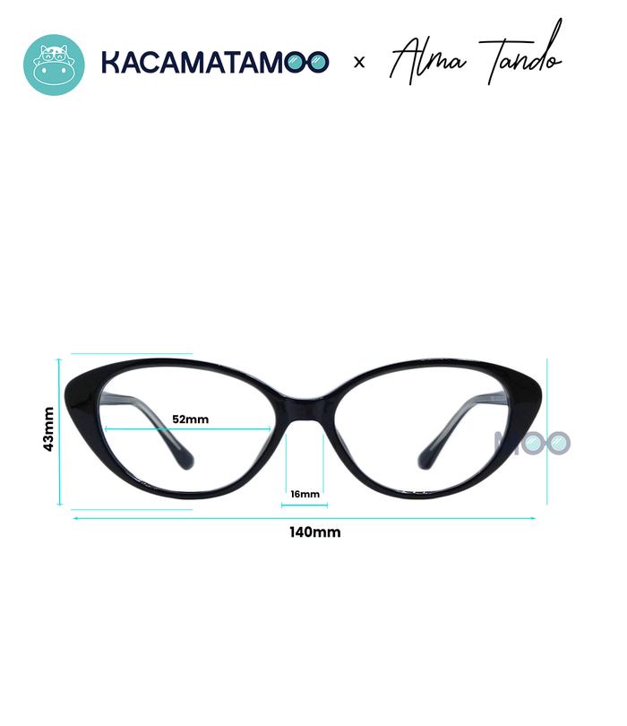 Kacamatamoo Sukses International KACAMATAMOO x Alma Tando Frame LUNA Cat Eye QQ7038