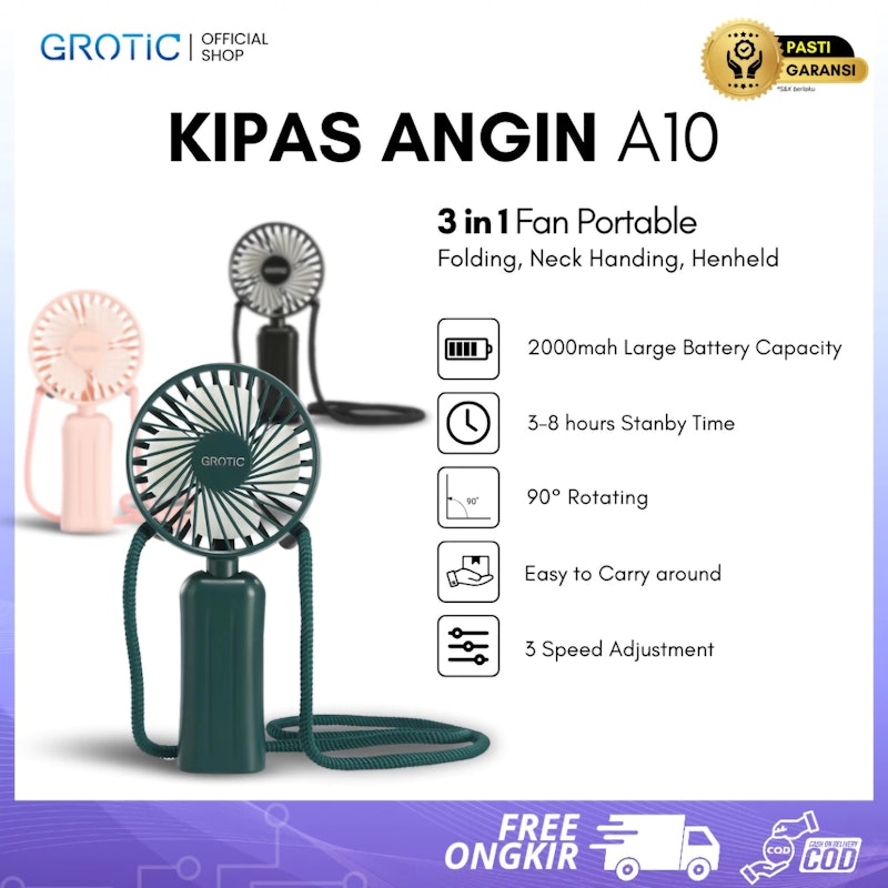 Grotic Kipas Angin Mini Portable 5