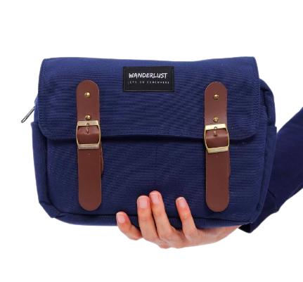 Tas Kamera Selempang Kanvas 1