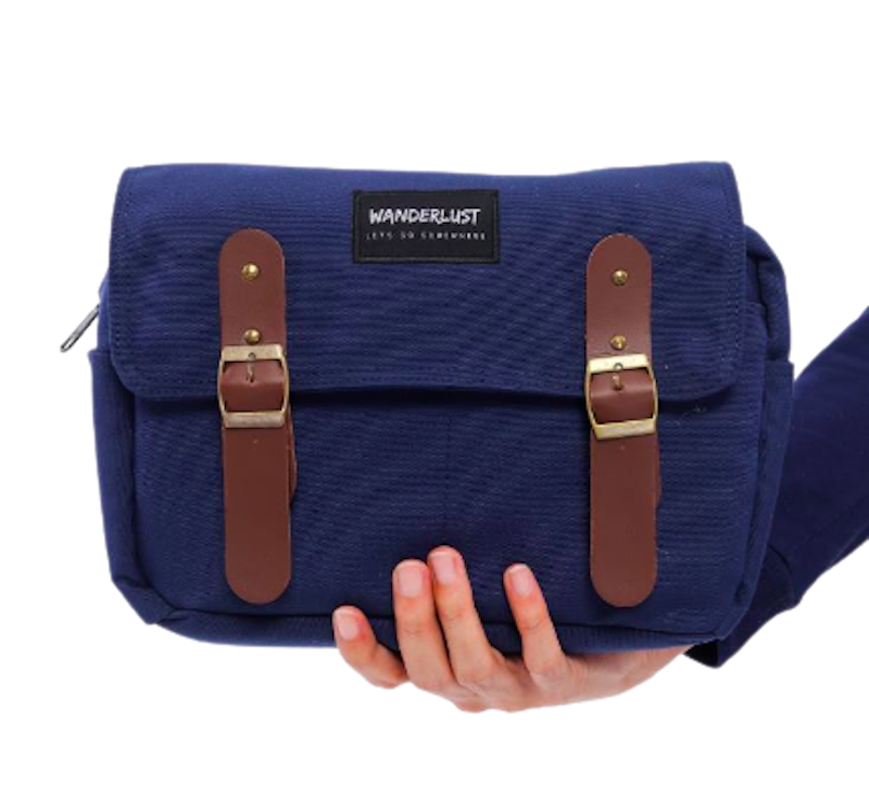 Tas Kamera Selempang Kanvas 1