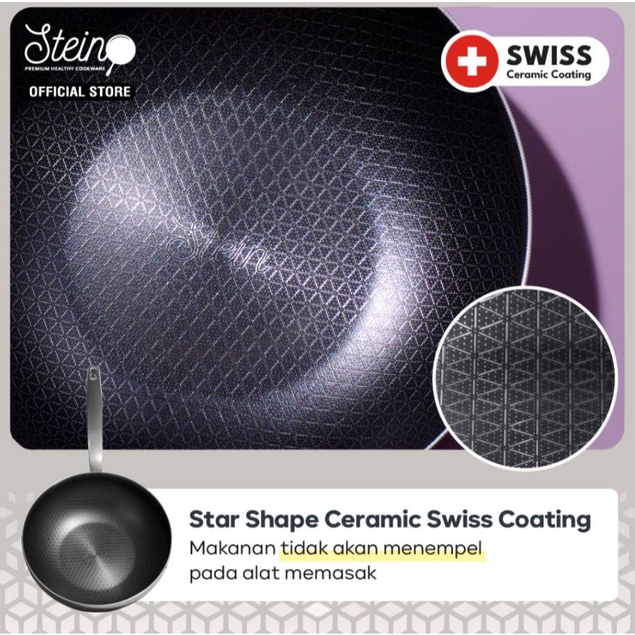 Stein Perkasa Internasional Stein Elite Clad Wok Stainless Ceramic OX89HC