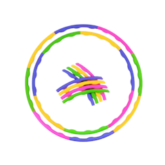 JIBIN Hula Hoop Plastik 8 Batang