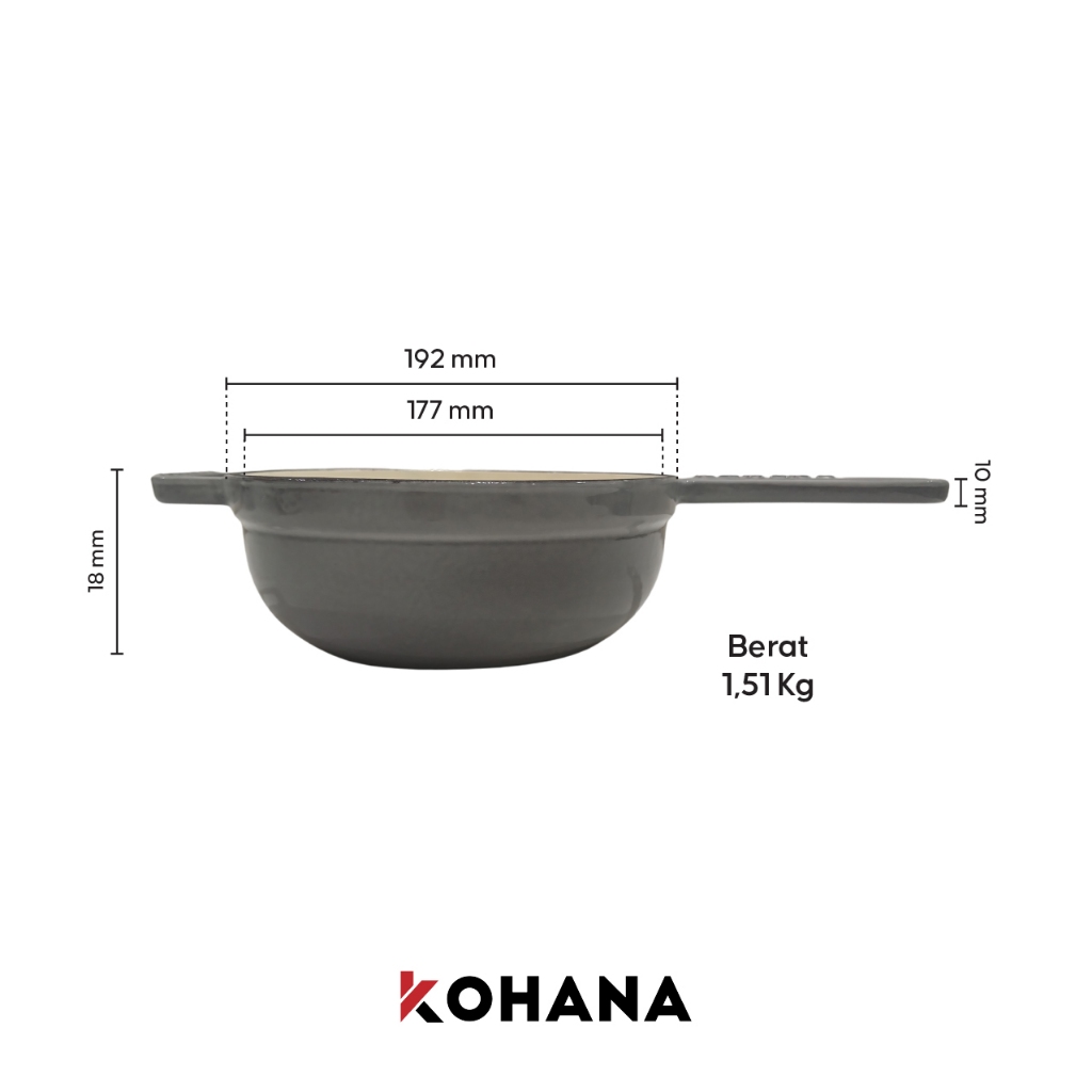 Kohana Indonesia Kohana Enamel Cast Iron Saucepan & Skillet