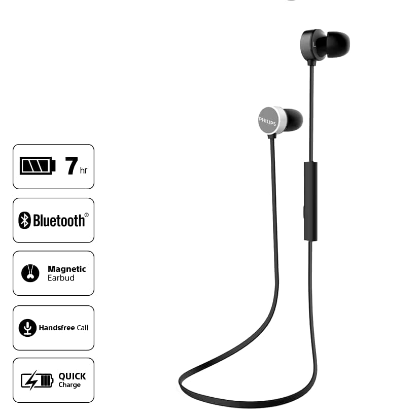 Philips Electronics  Philips Wireless Headphone TAUN102BK