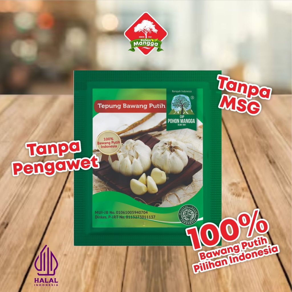 Cap Pohon Mangga Bawang Putih Bubuk