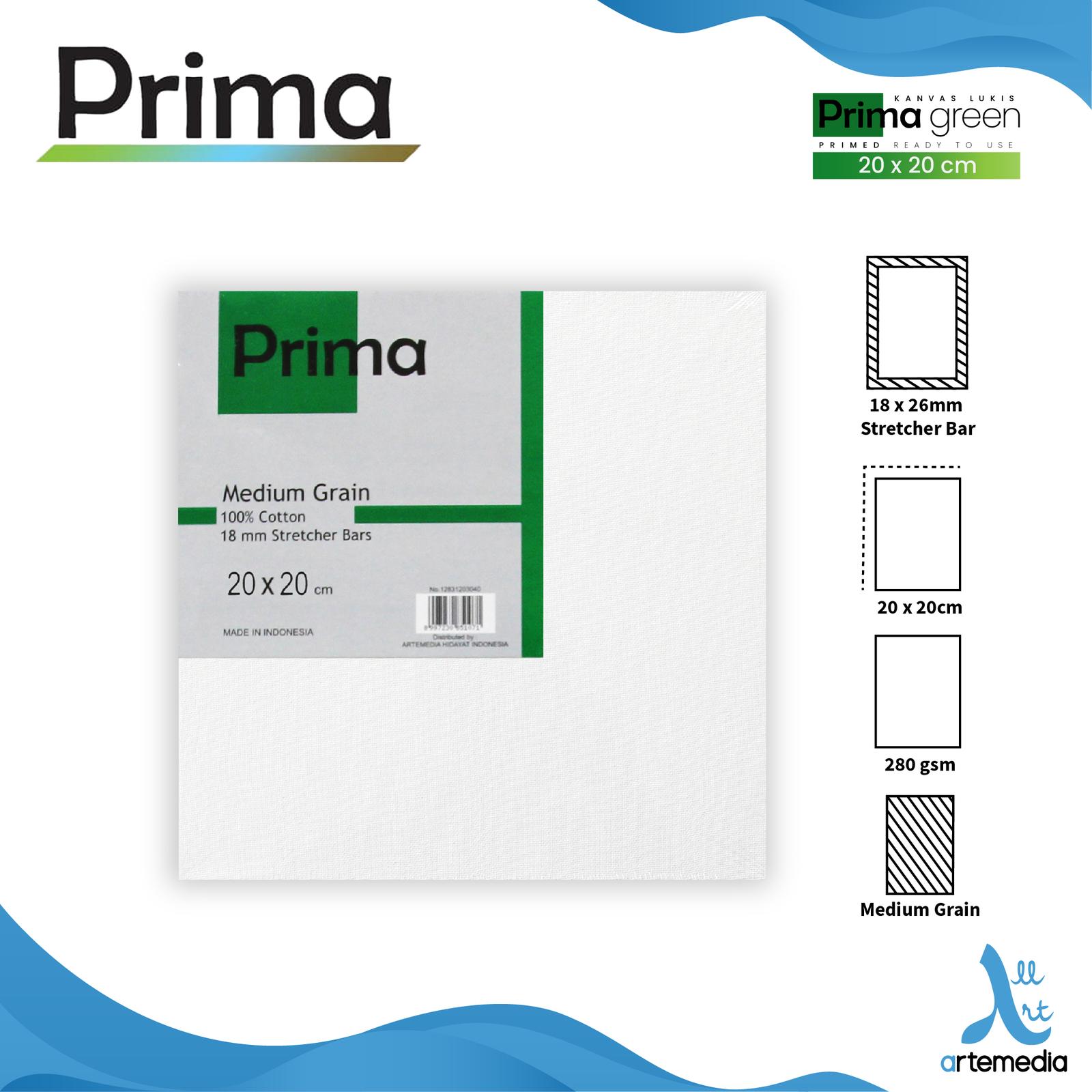 Prima Green Cotton Canvas 20x20 cm 2