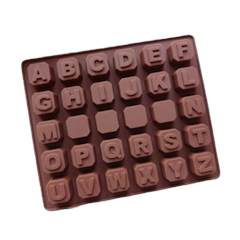 Cetakan Cokelat Abjad ABCD