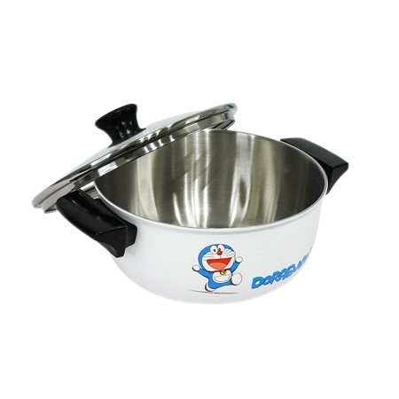 Maspion ｜ Maxim Doraemon Dutch Oven Bowl 16 cm with Glass Cover