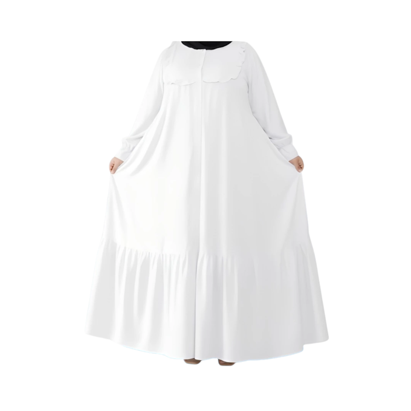 Garede Gamis Jumbo Syari Putih Polos 1