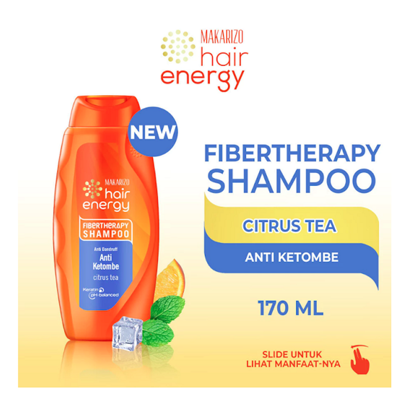 Makarizo Hair Energy Fibertherapy Shampoo Anti Dandruff Citrus Tea
