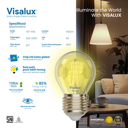 Golden Batam Raya Visalux LED Filament 4W  E27 VLF-445