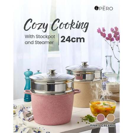 Pero Stock Pot 6 Ltr + Steamer 24 cm 4